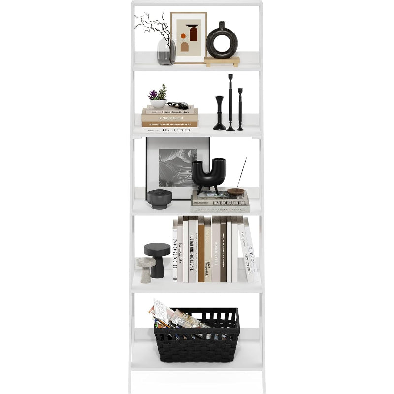 White 6-Tier Ladder Shelf