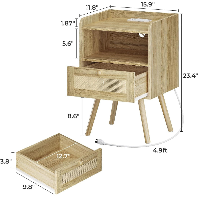 Natural 2-Pack Nightstands