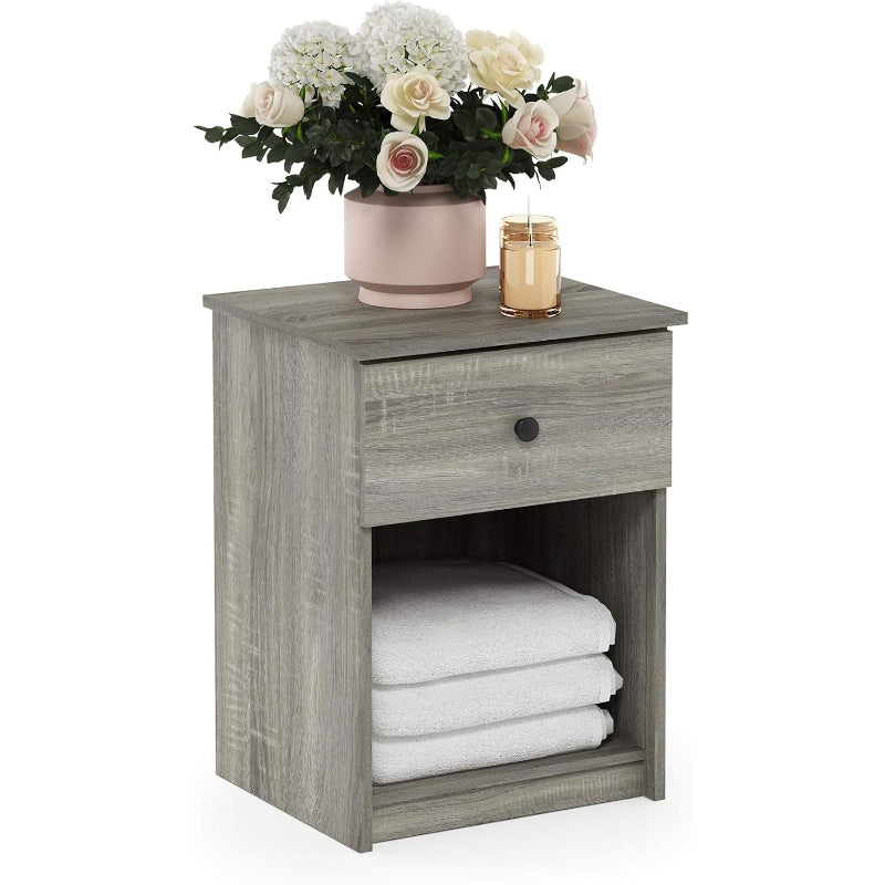 French Oak Grey Nightstand
