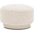 Ivory Bouclé Mushroom Upholstered Footstool