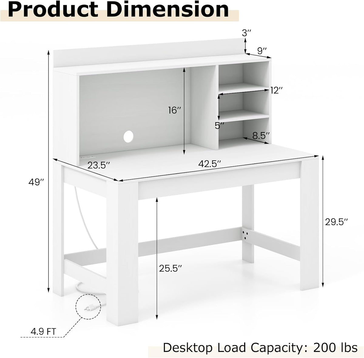 Home Office Writing Study Computer Desk