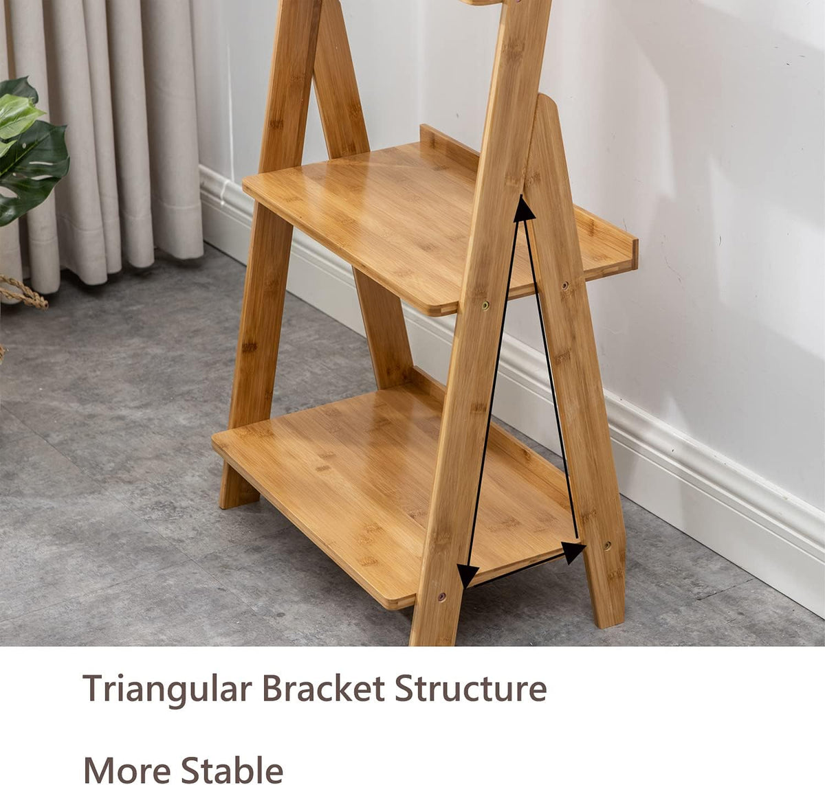 Brown 5-Tier Ladder Bookshelf