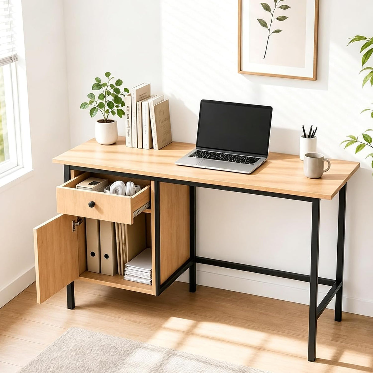 Drawer Cabinet Storage Home Office Computer Desk