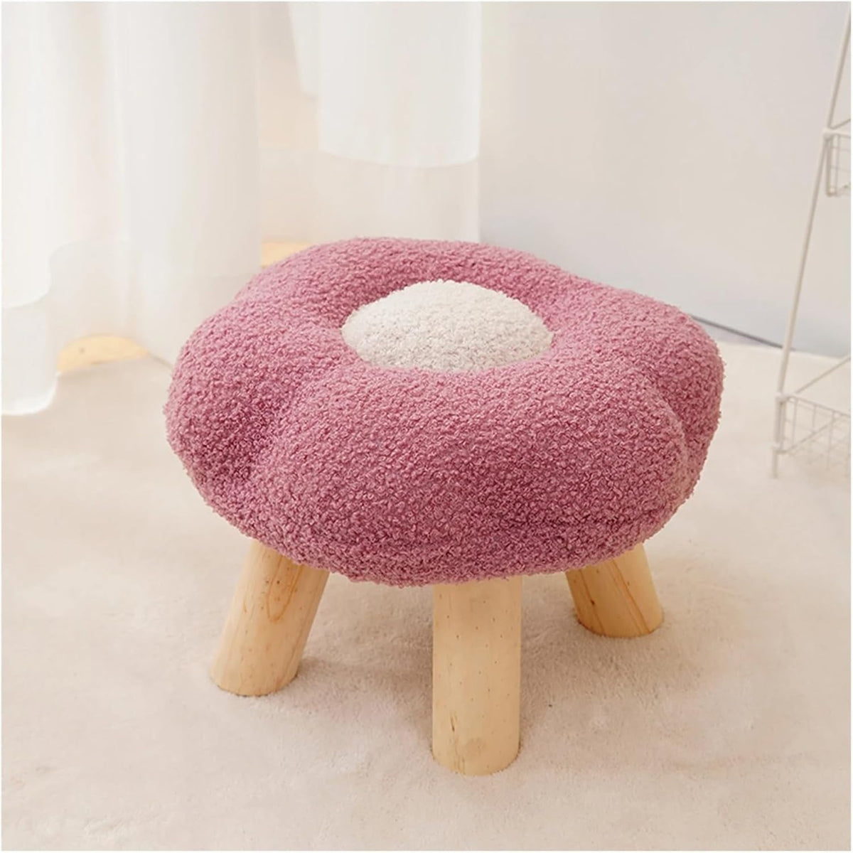 Cartoon Flower Soft Padded Foot Stool Ottoman