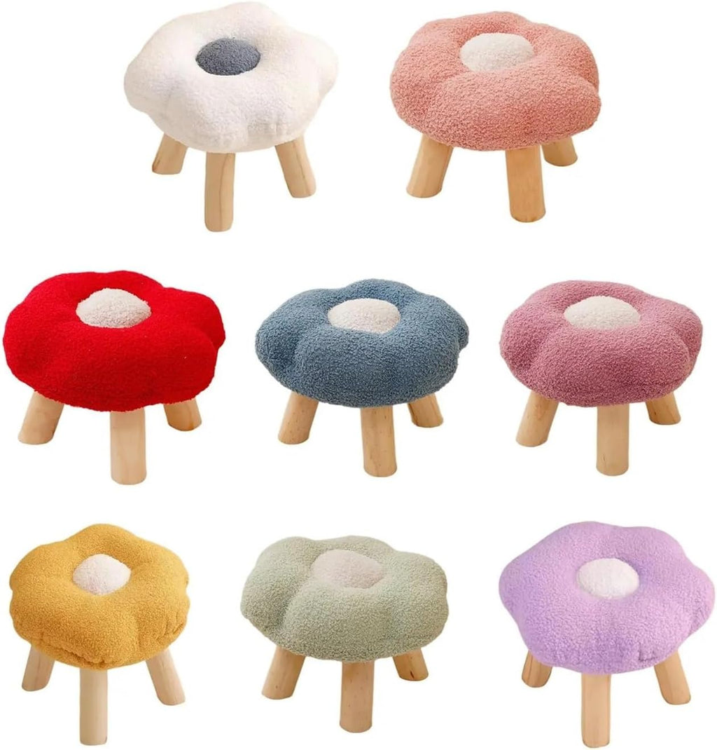 Cartoon Flower Soft Padded Foot Stool Ottoman
