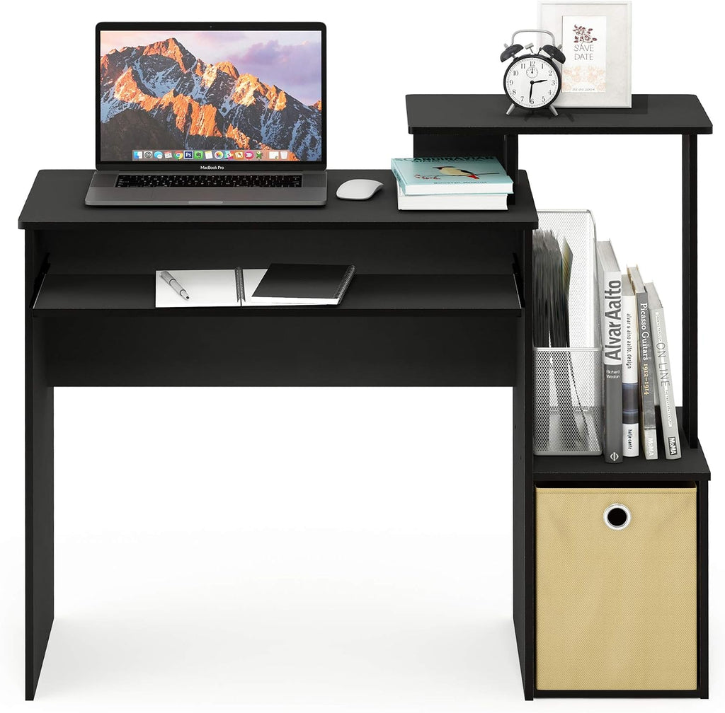 Black Keyboard‑Tray Wide Computer Office Desk