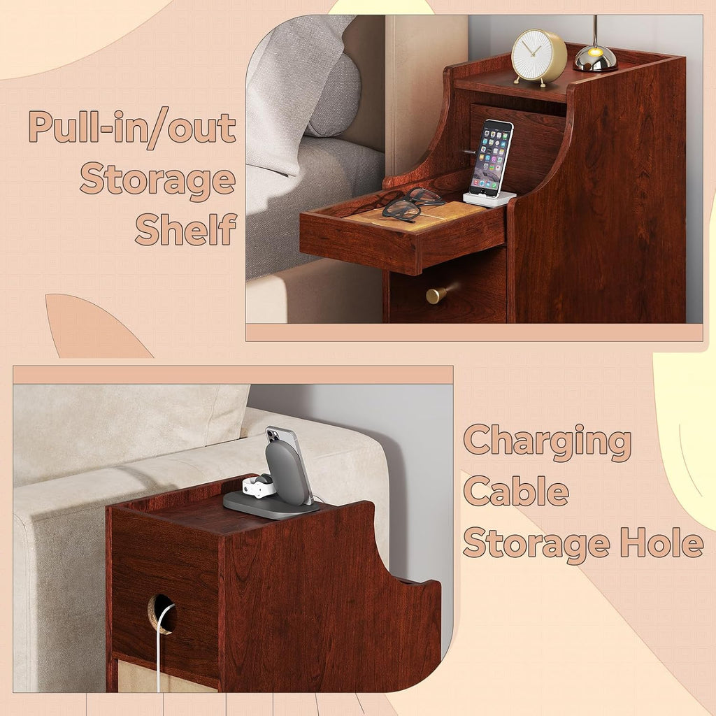 Vintage Cherry Slim Nightstand