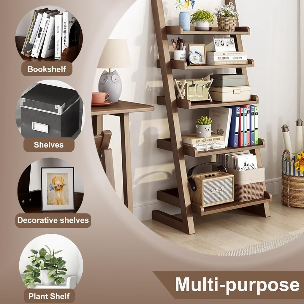 5-Tier Ladder Bookshelf