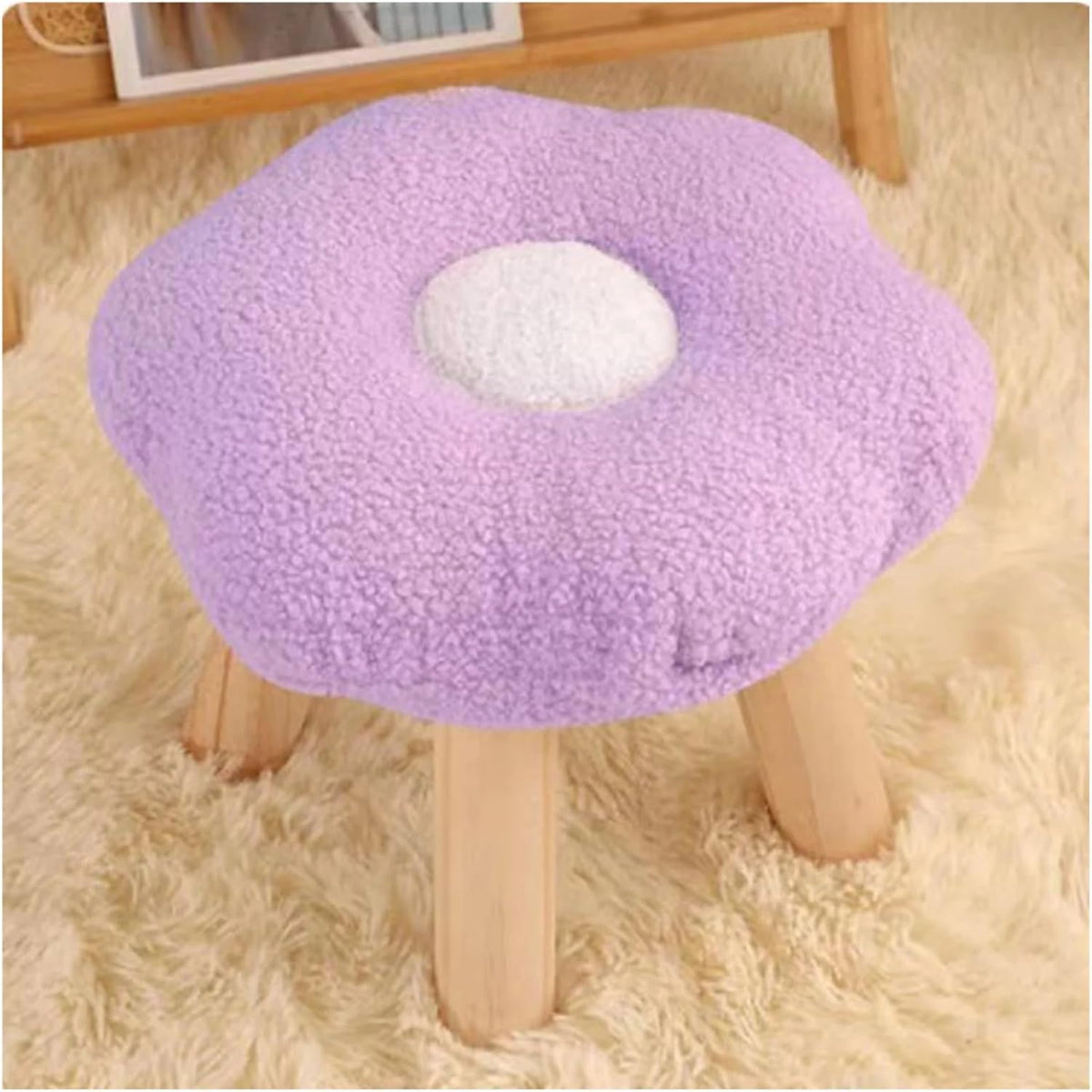 Cartoon Flower Soft Padded Foot Stool Ottoman