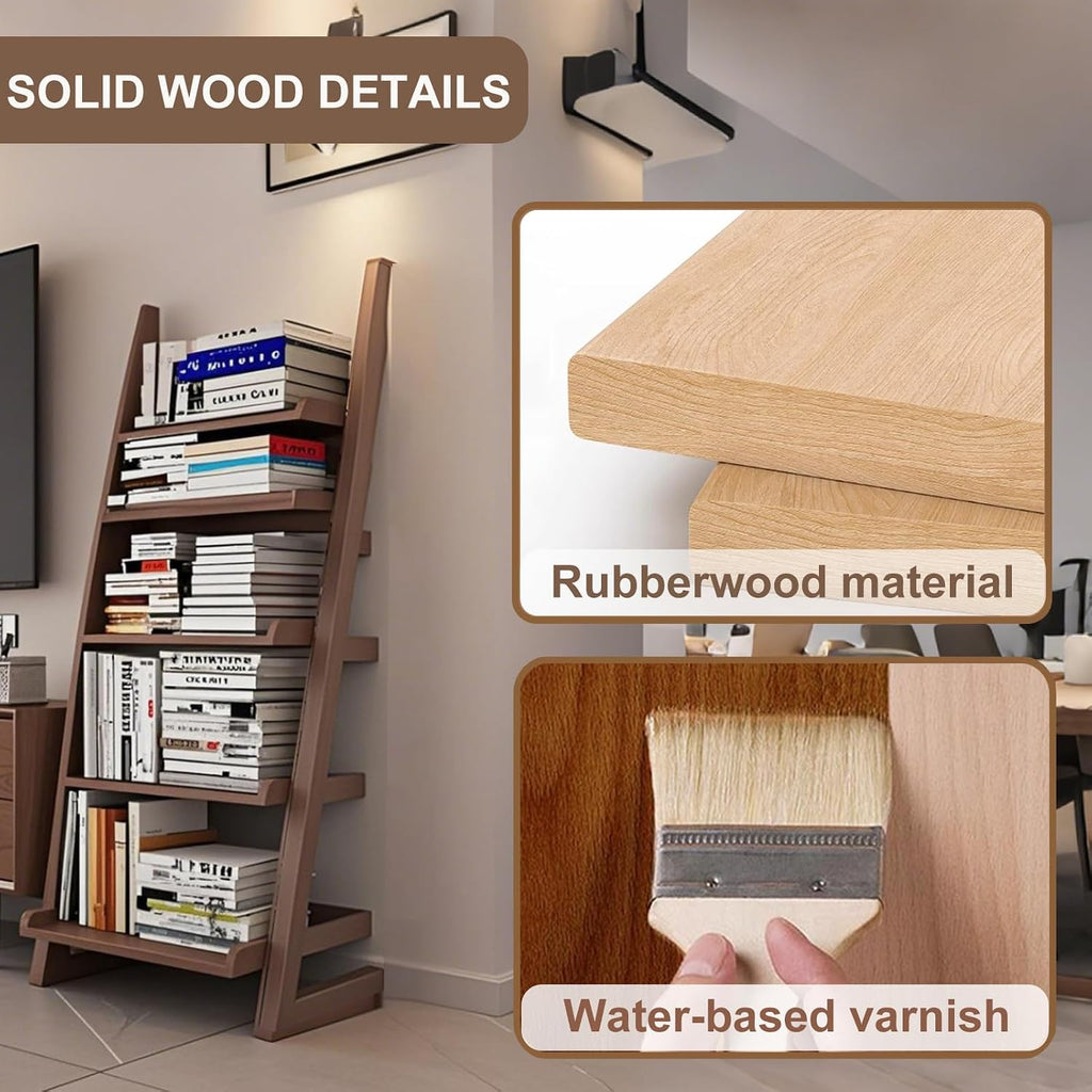 5-Tier Ladder Bookshelf