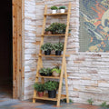 Corner 5-Tier Ladder Bookshelf