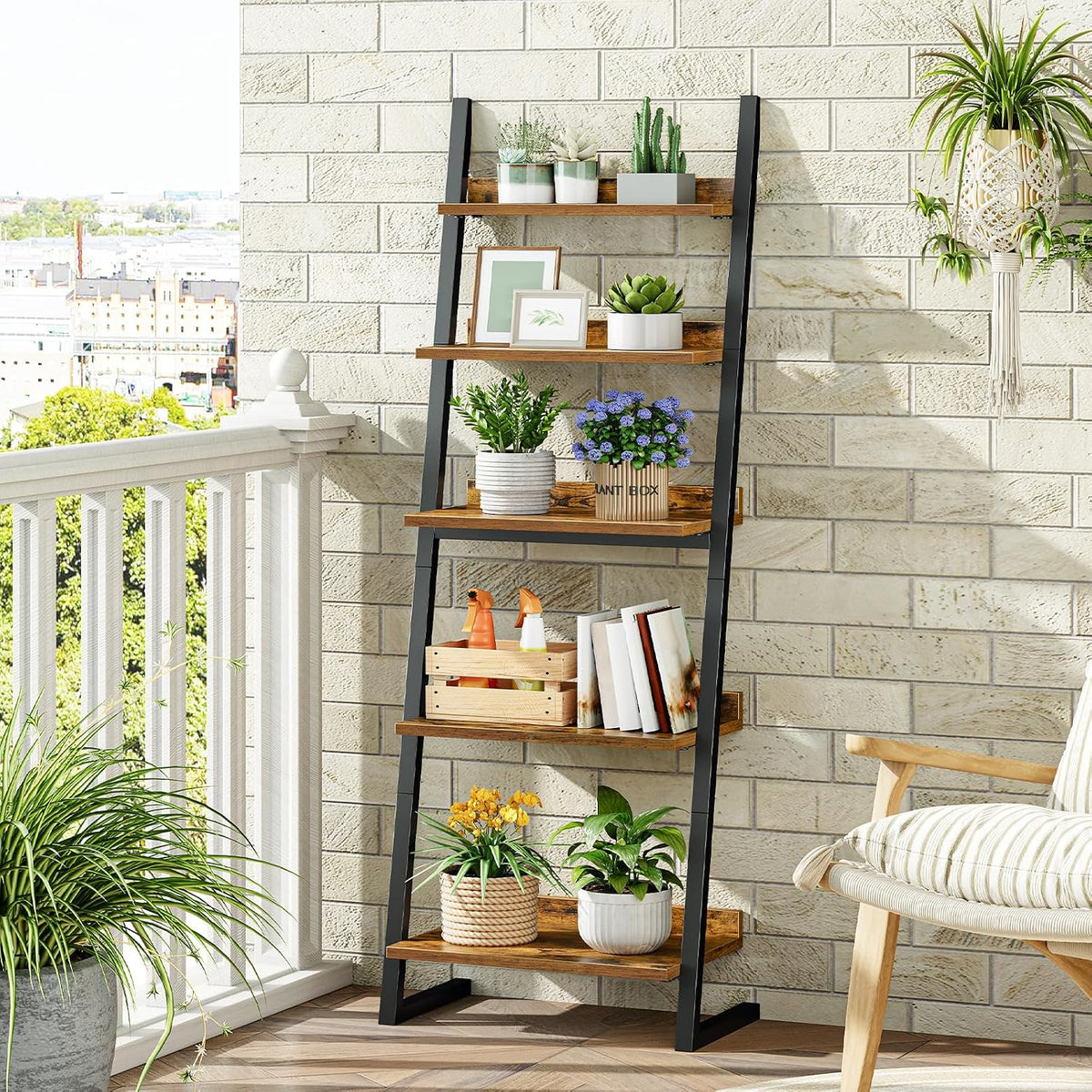 5-Tier Corner Ladder Shelf