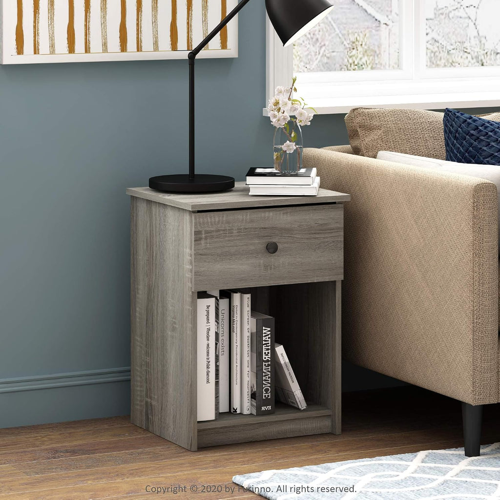French Oak Grey Nightstand