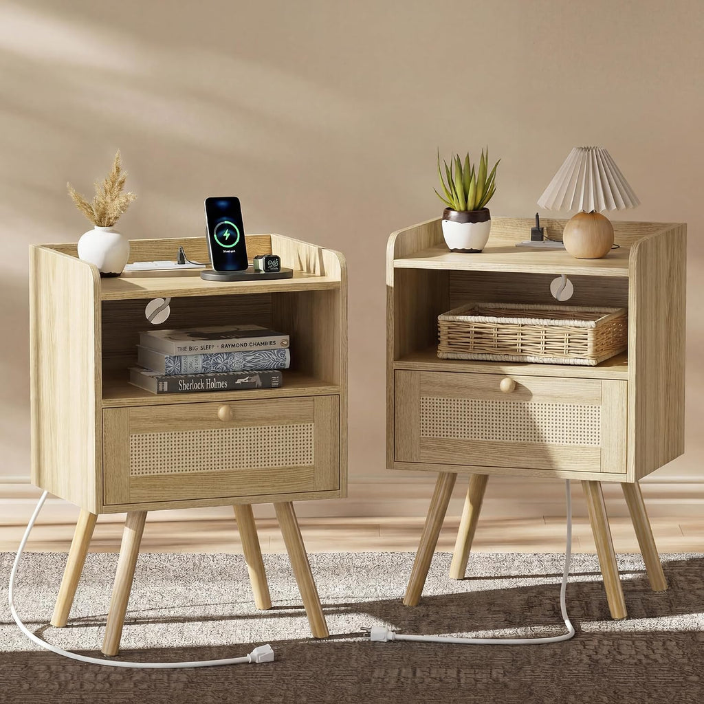 Natural 2-Pack Nightstands