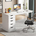 Rustic Brown Drawer Storage Writing Computer Desk