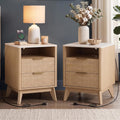 2-Pack Fluted Charging Nightstands