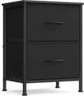 Fabric‑Drawer Bedside Nightstand Side Table