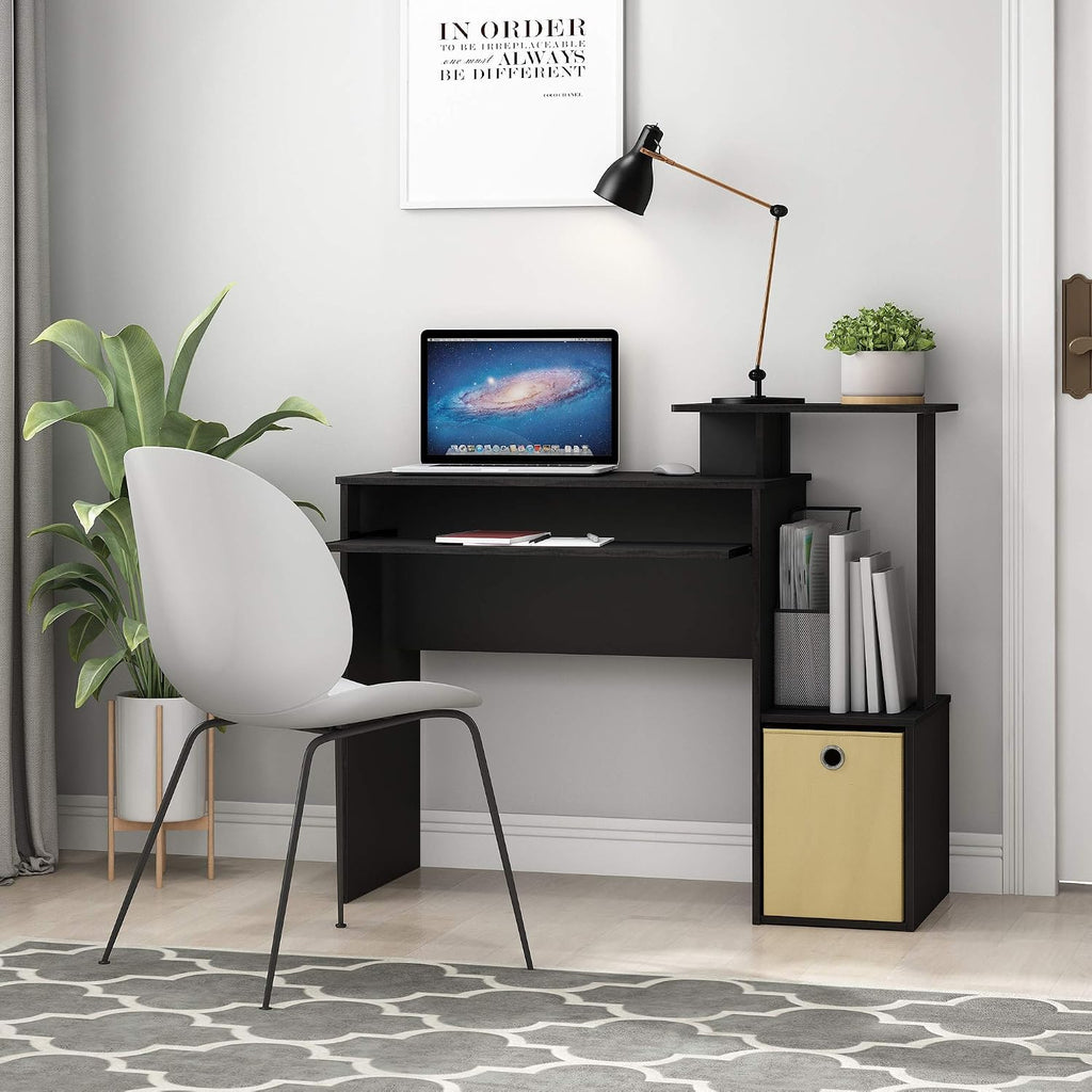 Black Keyboard‑Tray Wide Computer Office Desk