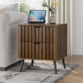 Walnut 2-Drawer Nightstand