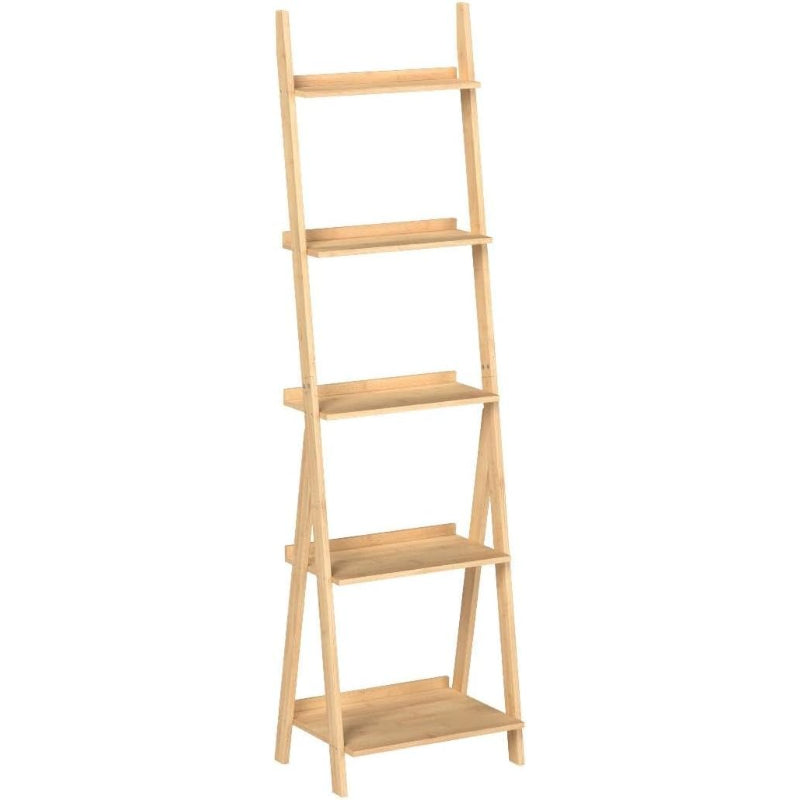 Corner 5-Tier Ladder Bookshelf