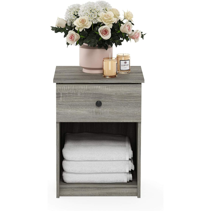 French Oak Grey Nightstand